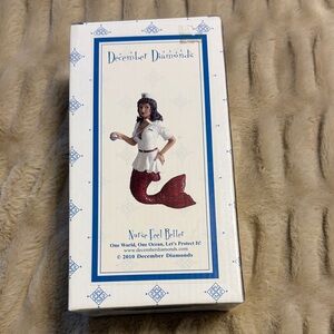 Nurse Mermaid Ornament - Red and White